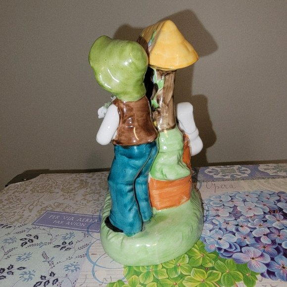 Vintage Boy at the Wishing Well Figurine - Picture 3 of 11